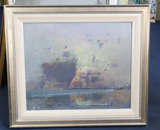 § Fred Cuming (b.1930-) Coastal landscape 19.5 x 23.5in.